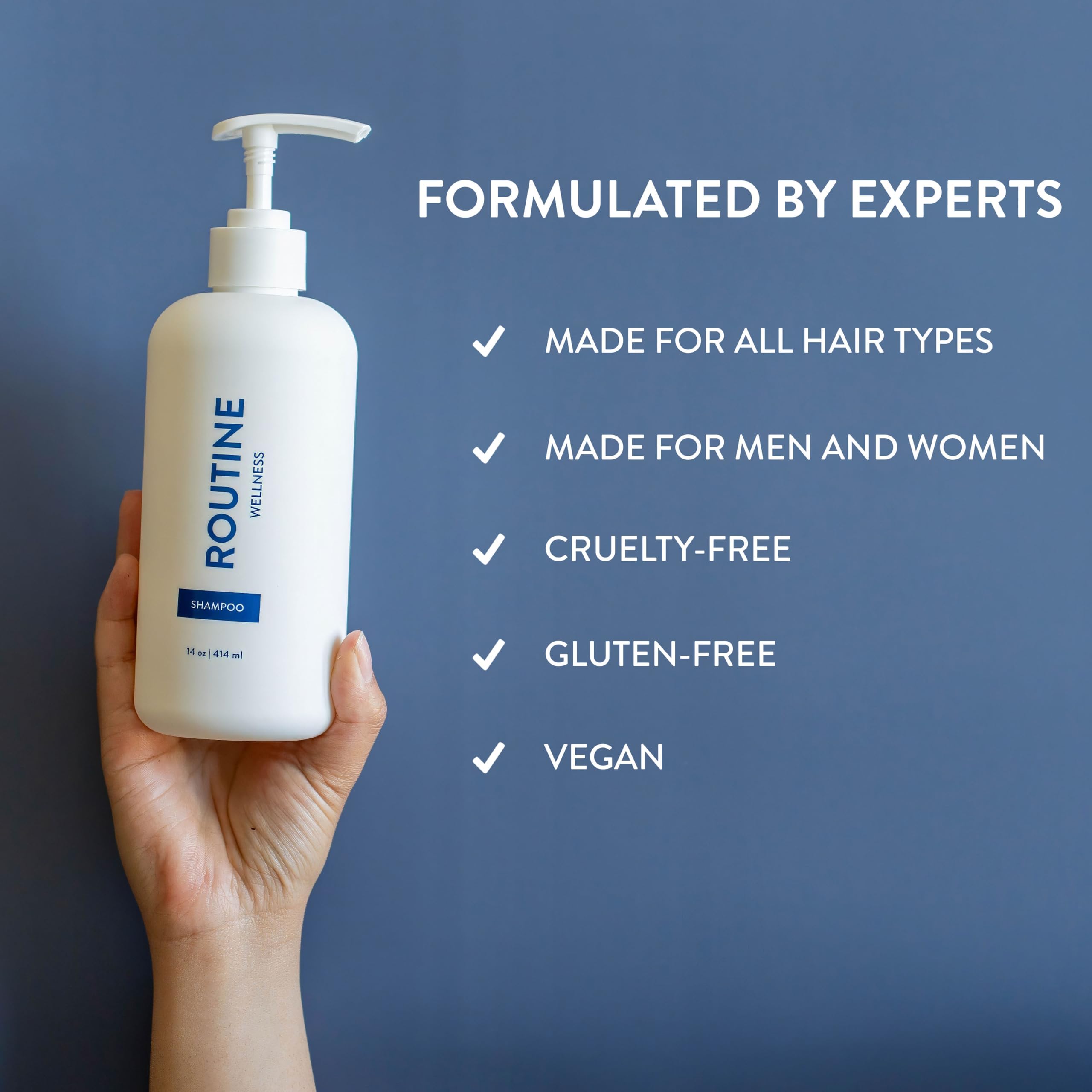 Routine Wellness Honeysuckle & Rice Milk Shampoo and Conditioner Set (14oz x 2) with Advanced Hair Serum (30mL) - Natural Oil Formula for Stronger, Thicker Hair | Daily Hair Care for Dry, Damaged Hair | Perfect for Home & Salon Use