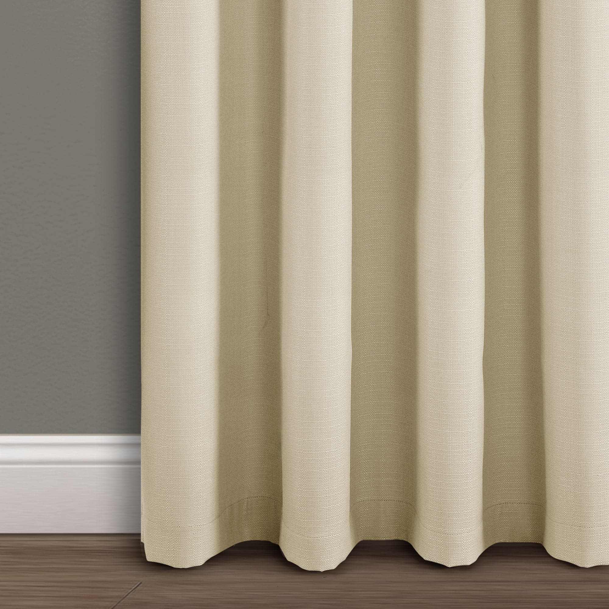 Blackout Window Curtains - Faux Linen Fabric for Complete Darkness & Light Blocking - Perfect for Bedrooms, Home Theater & Nursery (Set of 2 Panels)