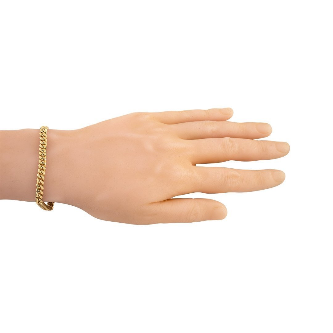 14K Yellow Solid Gold Men's Cuban Link Bracelet 6mm - Luxury Jewelry for Men, Perfect for Gifts, Parties & Everyday Wear