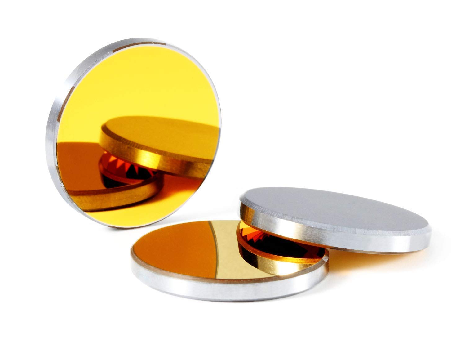 High-Quality Gold-Plated Silicon CO2 Laser Mirror - 25mm Dia (3PCS) for Laser Engraving & Cutting Machines | Durable Reflective Lens for Industrial & DIY Projects
