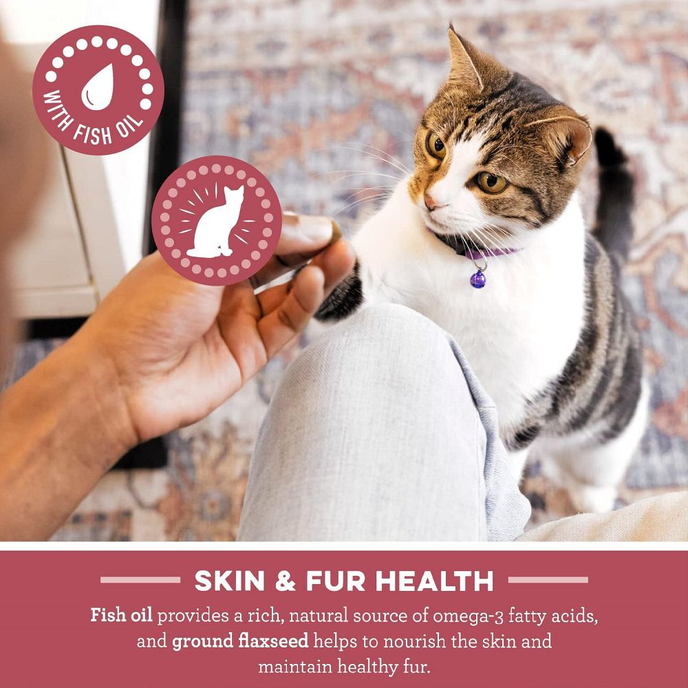 Healthy SmartBites Chicken Skin & Fur Cat Treats for Grooming & Hairball Control - Delicious Natural Snacks for Indoor & Outdoor Cats