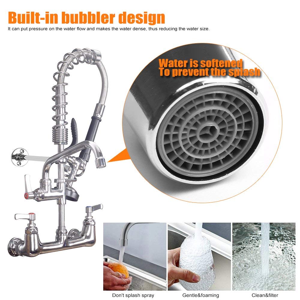 Commercial Kitchen Faucet with Sprayer - 20