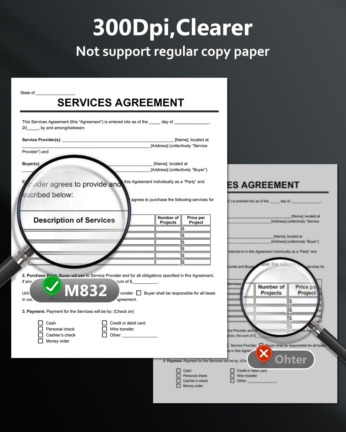 Itari M832 Thermal Printer - 304 DPI Portable Bluetooth Printer for iPhone & Android | Wireless Inkless Label Printer with Multi-Size Printing (Grey) | Perfect for Shipping Labels, Barcodes & Receipts