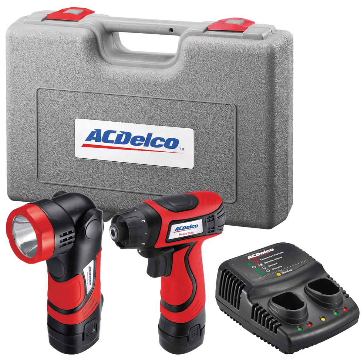 ACDelco 20V Cordless Drill and Driver Combo Kit with LED Work Light, 2 Batteries, Fast Charger & Durable Case - Power Tools for DIY Projects, Home Repairs & Construction Work