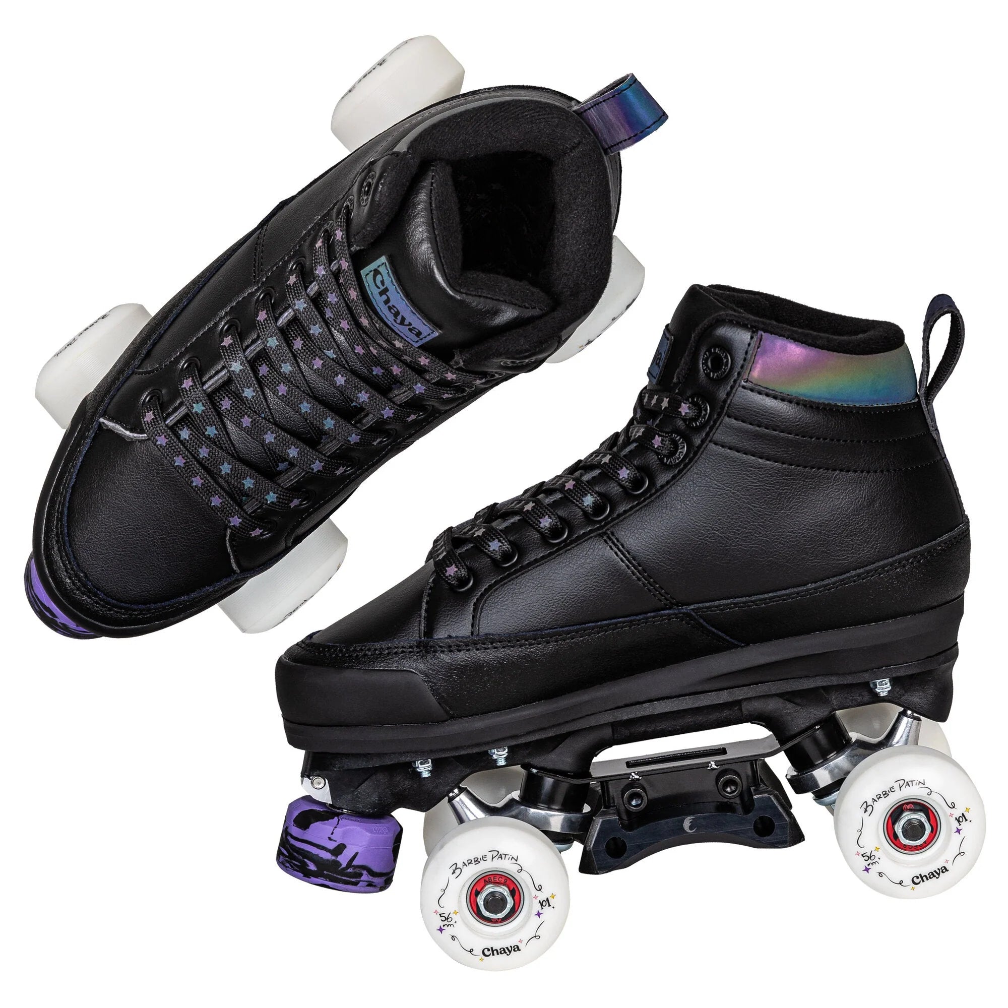 Chaya Kismet Black Roller Skates - Premium Quad Skates for Women & Adults - Perfect for Indoor & Outdoor Roller Skating, Rink, Park, and Fitness