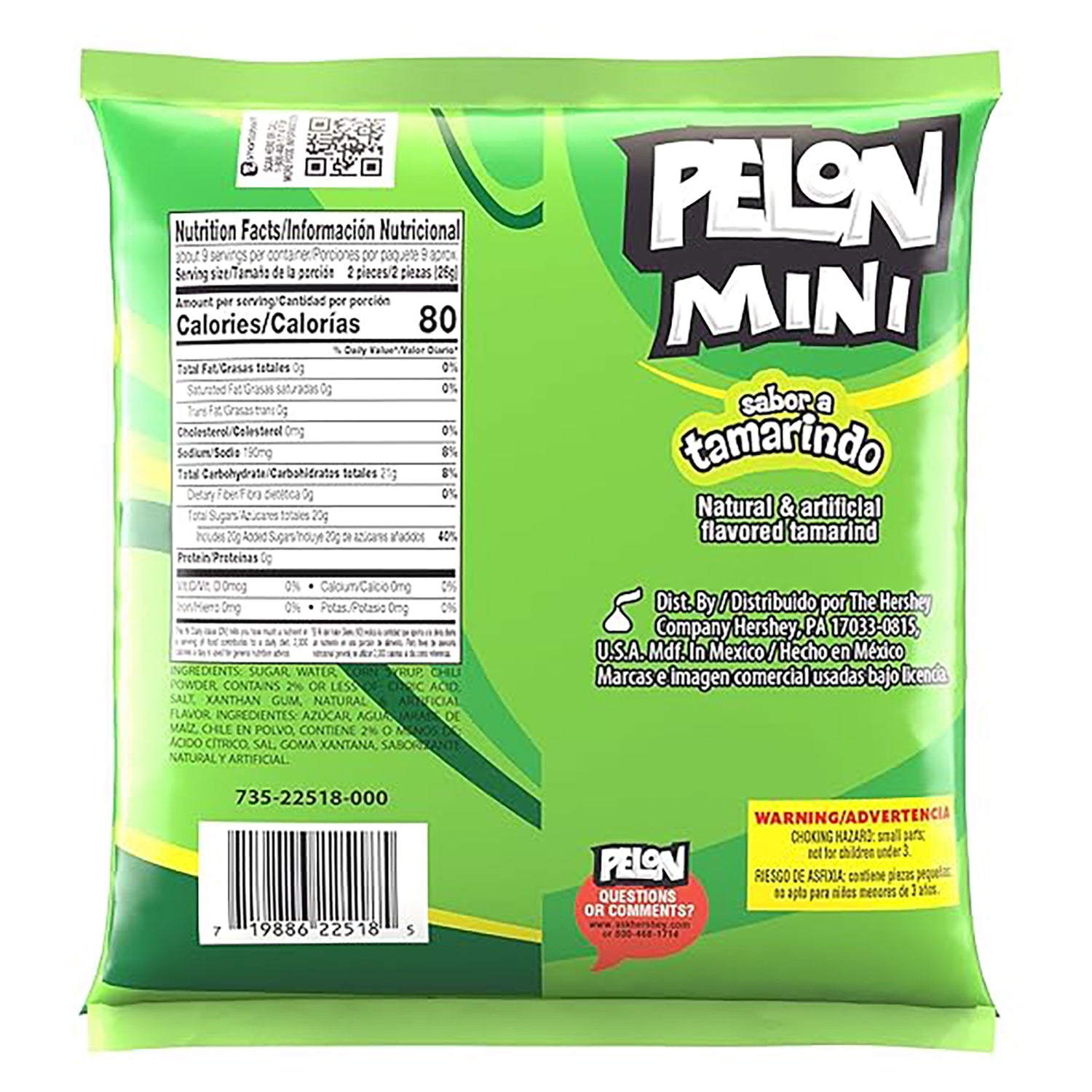 Lorena Pelon Mini Tamarindo Candy - 18ct Bag | Sweet & Tangy Mexican Treat for Parties, Snacks & Gifting