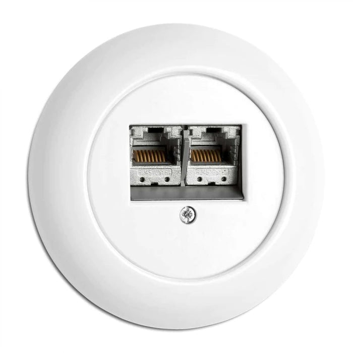 Porcelain Datajack - High-Quality Ceramic Connector for Secure Data Transmission | Perfect for Industrial, Home, and Office Networking Solutions