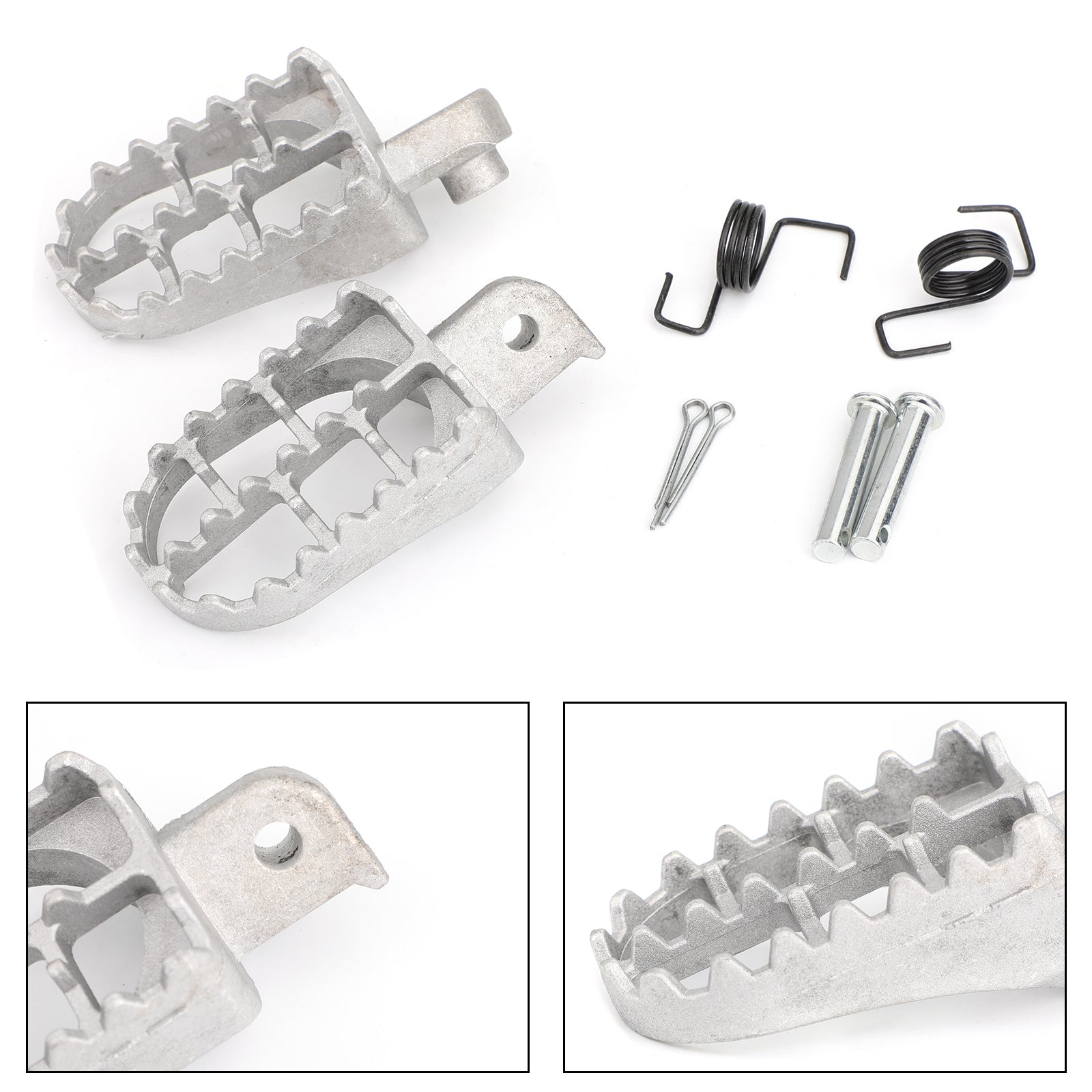 Yamaha TW200 PW50 PW80 Front Footpegs Footrests - Universal Fit for All Years - Durable Motorcycle Foot Pegs for Off-Road Riding & Adventure Touring