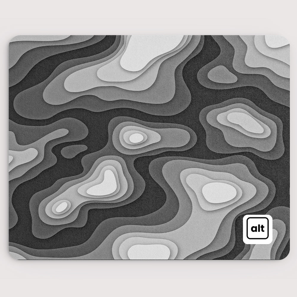 Premium Black and White Gaming Mouse Pad - Non-Slip Rubber Base, Smooth Surface for PC, Laptop, Office & Esports - Perfect for Work, Gaming & Graphic Design