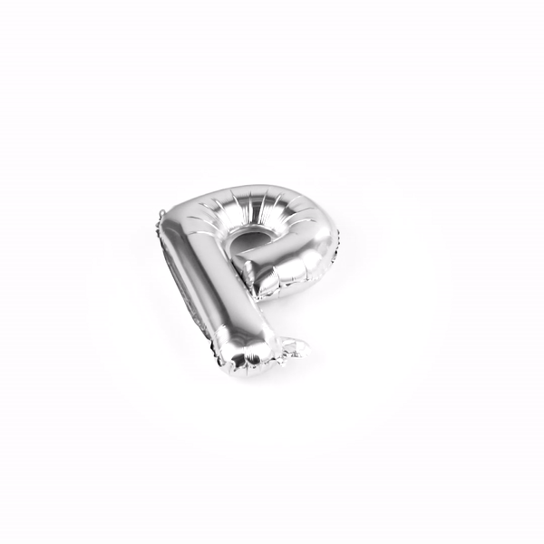 Balloonify Silver Mylar Letter P Balloon - 16 Inch Large Foil Alphabet Balloon for Birthday Party Decorations, Baby Showers & Graduation Celebrations