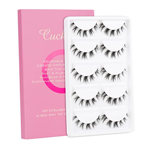 Cuckoo DIY Eyelash Extension Kit - 60 Clusters 3D Volume Lashes Set with Glue | Natural Look False Eyelashes for Everyday Wear & Special Occasions