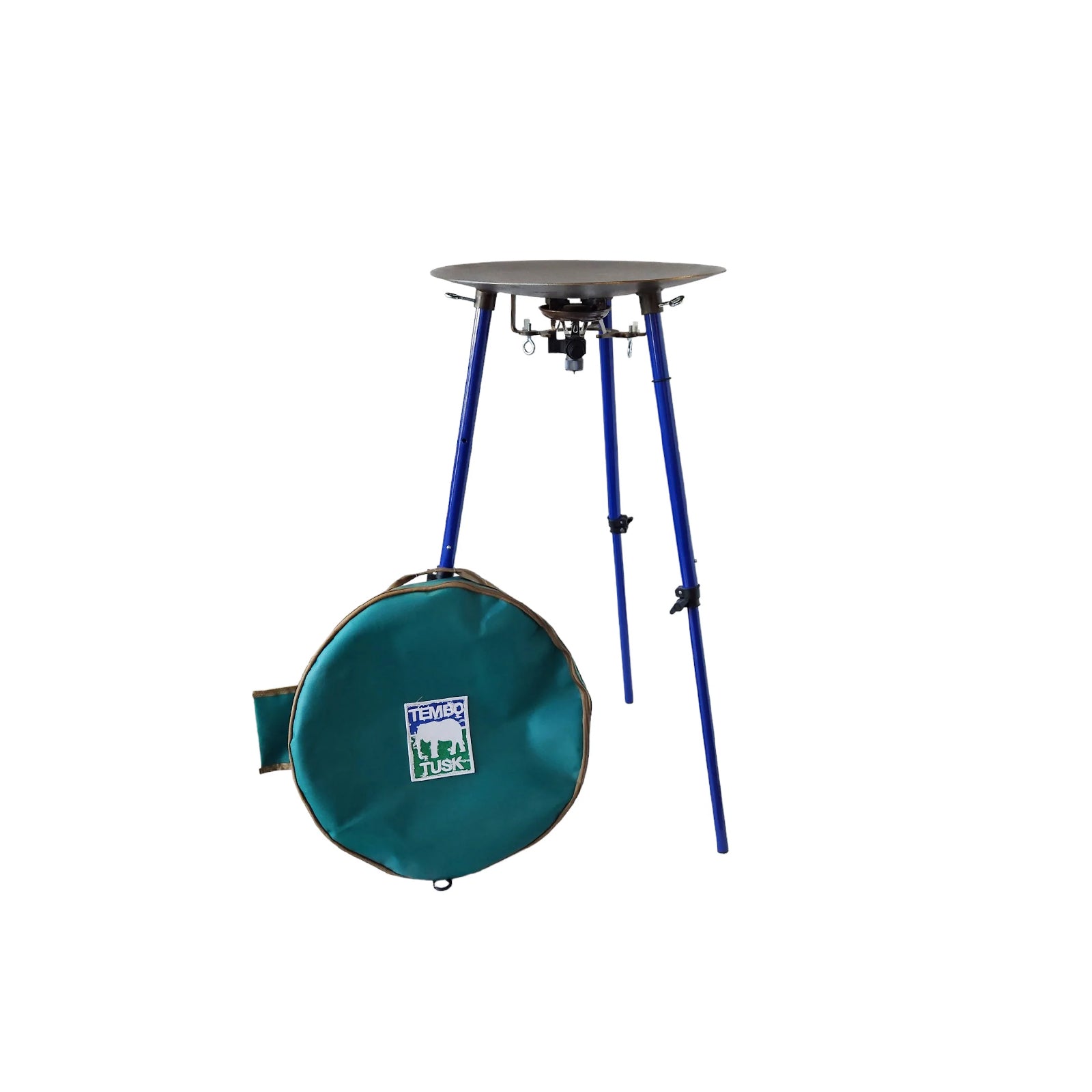TEMBO TUSK Adjustable Leg Skottle Grill - Portable Outdoor Cooking for Camping, Tailgating & Backyard BBQs