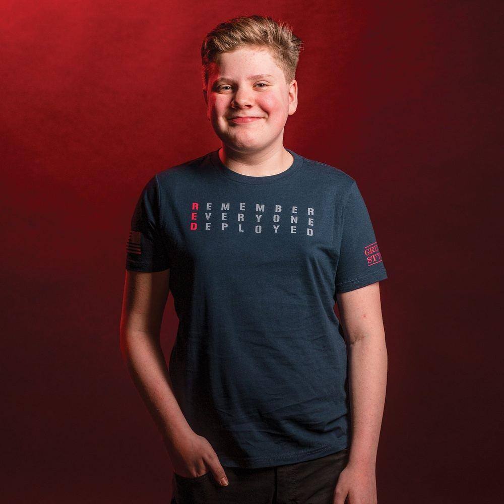 Youth Red Friday T-Shirt in Midnight Navy - Comfortable Casual Wear for School, Sports & Everyday Outfits