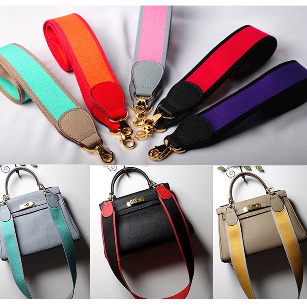 Women's Wide Guitar-Style Crossbody Strap - Colorful Canvas Handbag Replacement Strap for Purses & Totes | Perfect for Everyday Use, Travel & Fashion Accessories