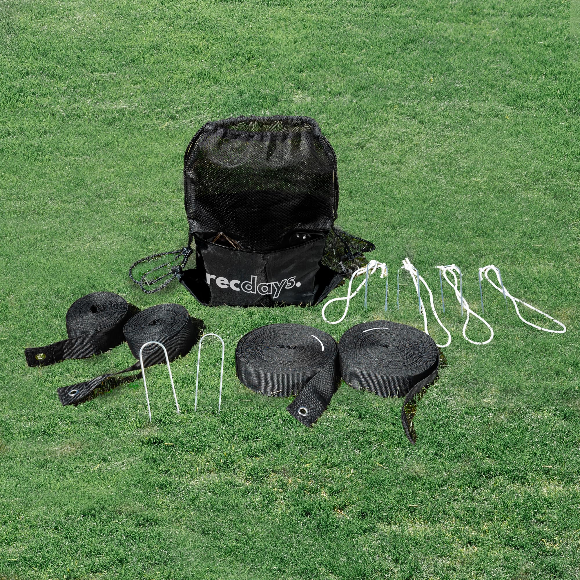 Premium 2-in-1 Volleyball Court Lines - Grass & Beach Volleyball Boundary Kit with 2