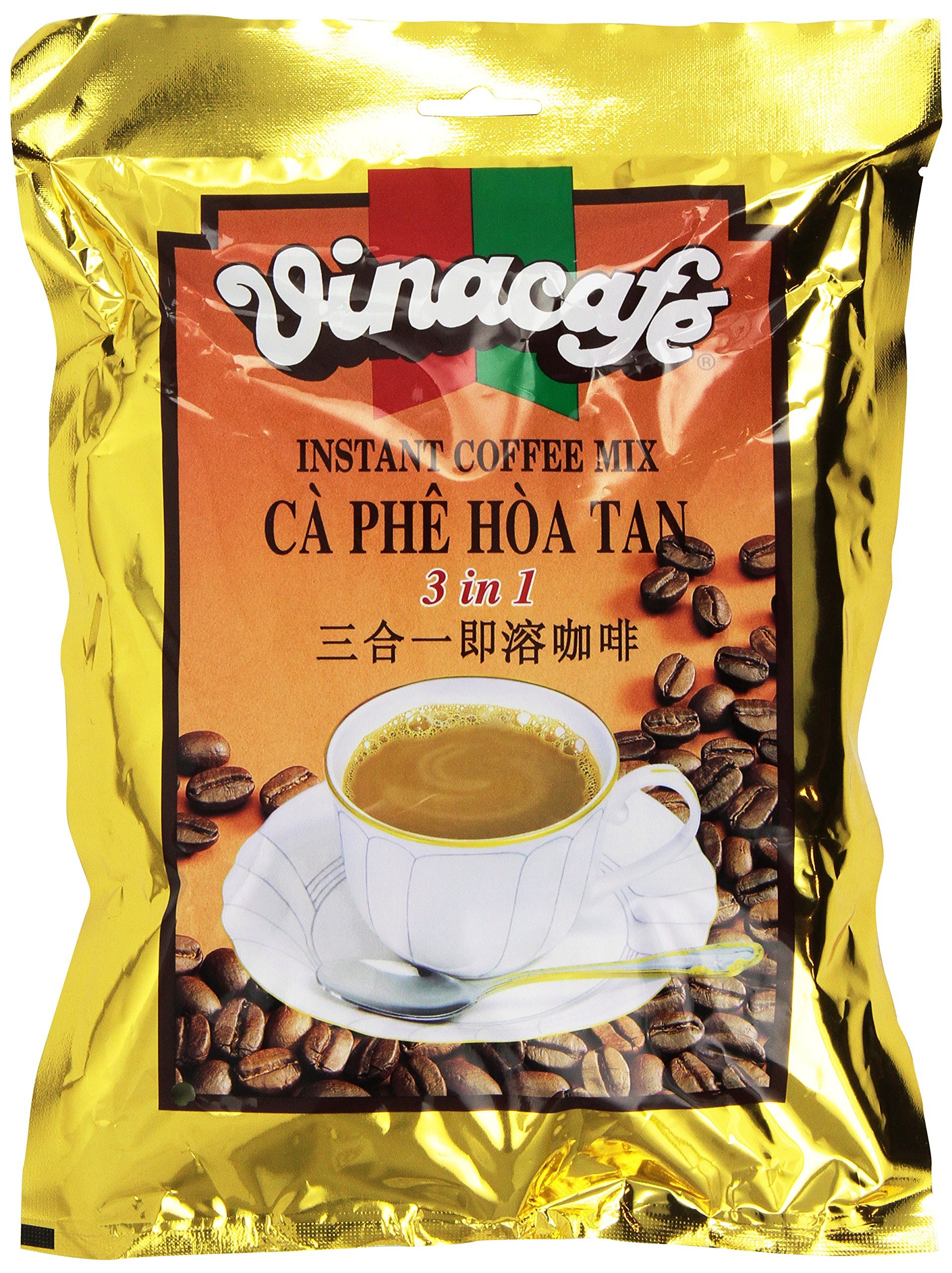 Vinacafe Instant Coffee Mix 1-Pound (Pack of 5) - Premium Vietnamese Coffee for Home, Office & Travel - Rich Flavor & Easy Preparation
