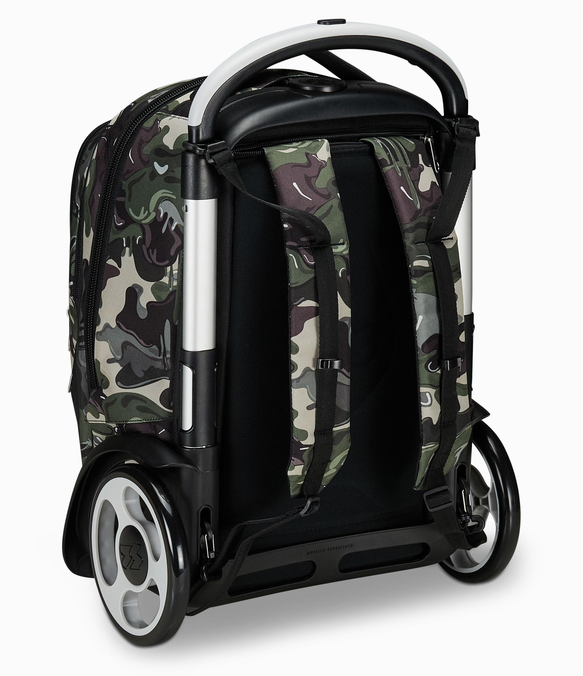 Seven Trolley School Backpack with Maxi Wheels - Detachable 3-in-1 Travel Trolley & Crossover System - Green Lightventure Backpack for Boys & Kids - Perfect for School, Travel & Daily Commute