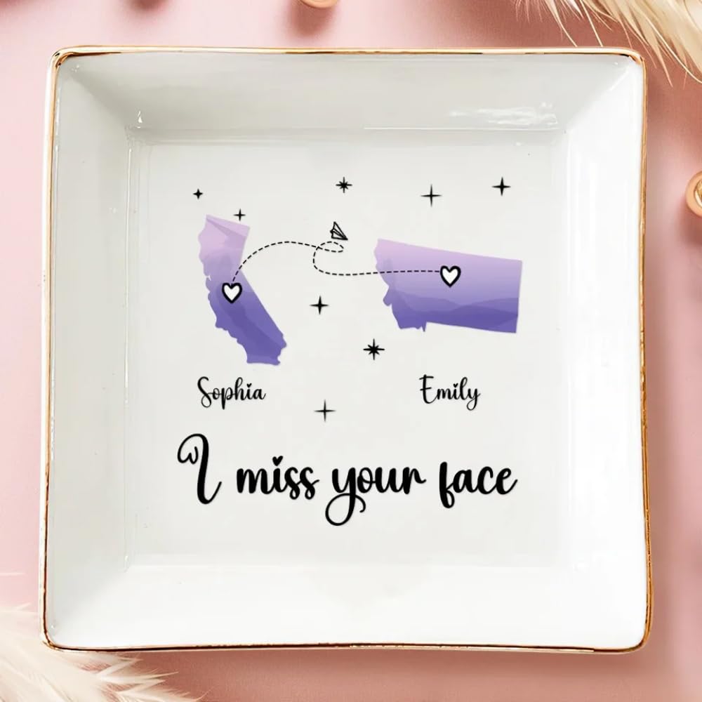Personalized Jewelry Dish Gift for Bestie, BFF & Sister - Home Decor