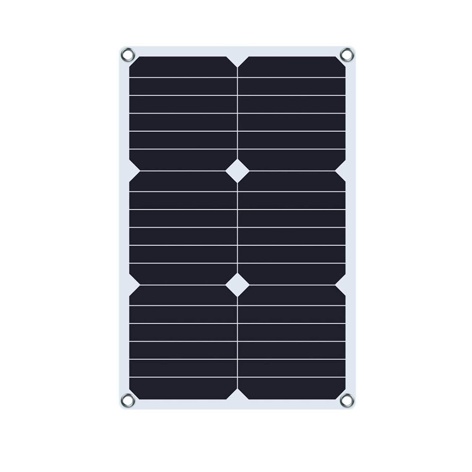 20W Ultra Thin Monocrystalline Solar Charger with USB Port - Portable Solar Panel for iPhone Android Phones - Perfect for Outdoor Camping, Hiking, Emergency Power & Travel Charging
