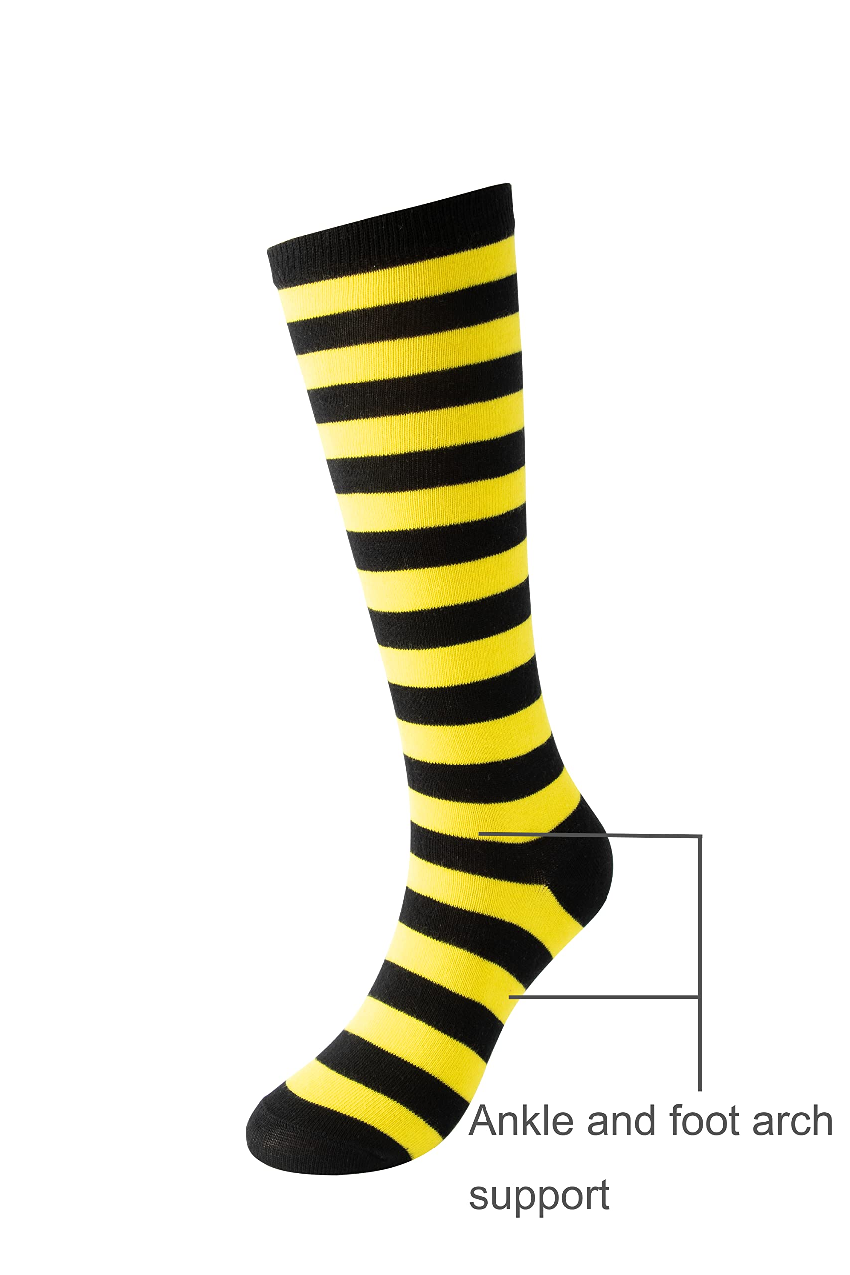 **Kids' Cerebro Knee High Socks - Striped Cotton Athletic Tube Socks for Girls - Perfect for Sports, School & Play**