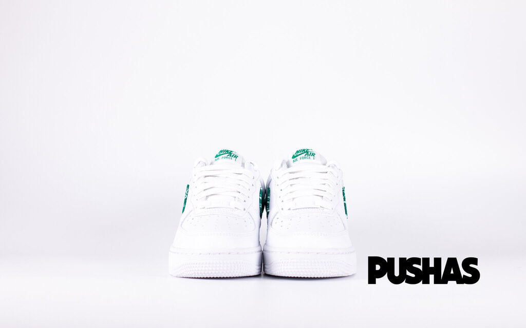 Nike Air Force 1 Low '07 Women's Sneakers - White Green Paisley (2022) | Casual Streetwear & Everyday Fashion Shoes for Women