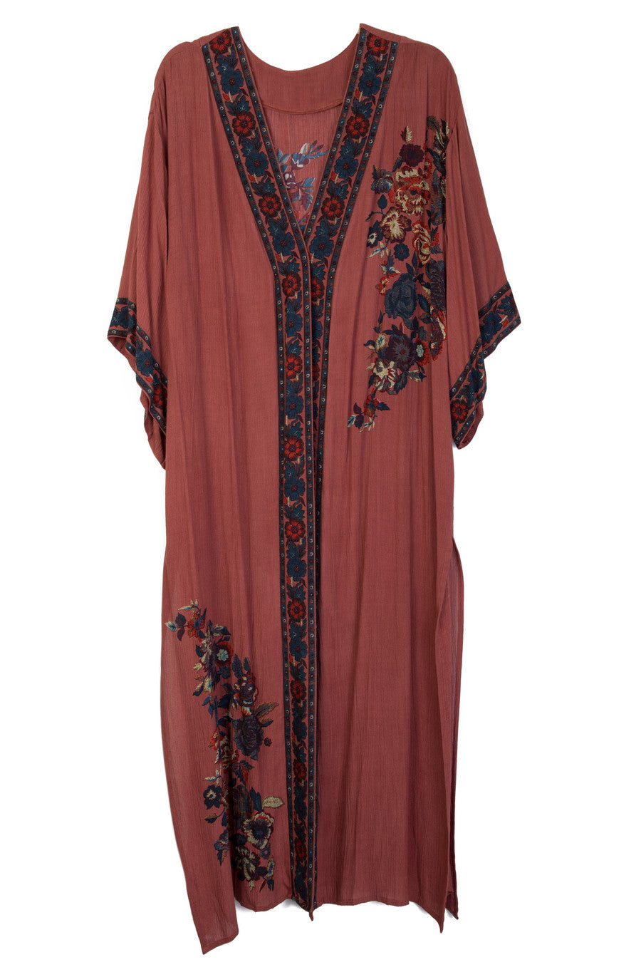 Elegant Floral Kimono for Women - Lightweight Long Garden Robe - Perfect for Beach Cover-Up, Yoga, and Summer Outfits