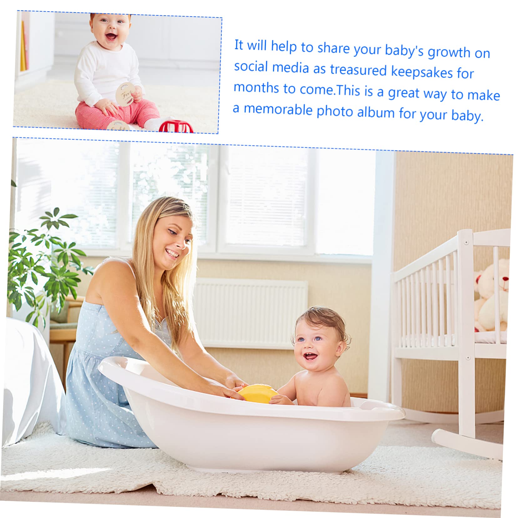 FAVOMOTO 2 Sets Baby Milestone Cards - Wooden Growth Tracker for Newborns, 12pcs*2 Monthly & Weekly Photo Props - Perfect for Baby Shower Gifts, First Birthday, and Monthly Milestone Photos