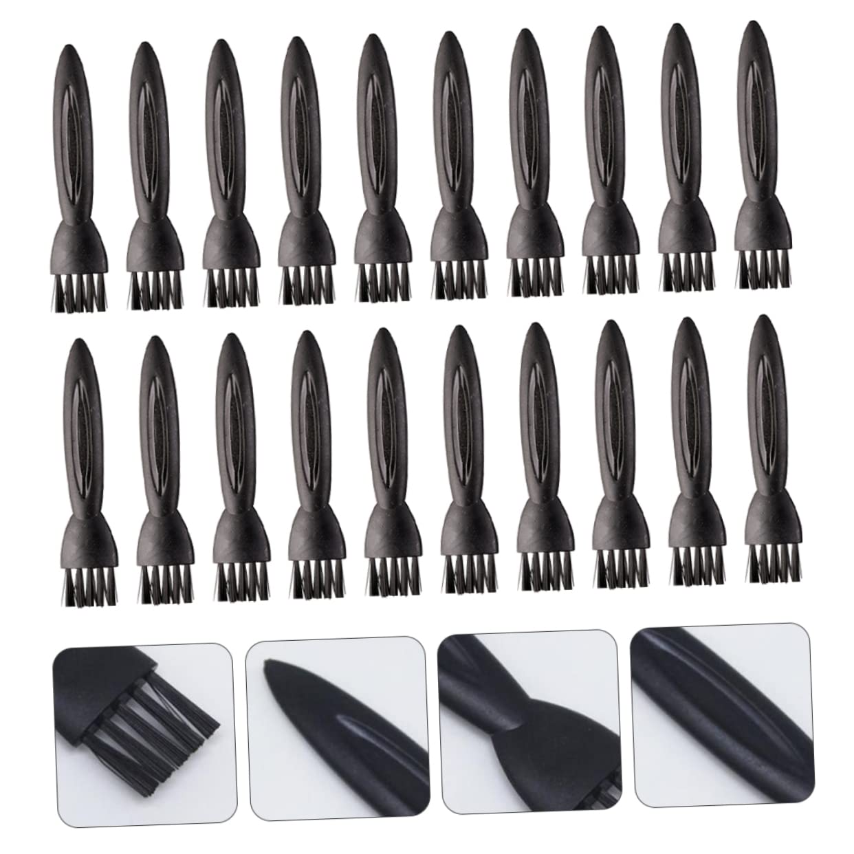 100pcs Electric Razor Cleaning Brush - Black ABS Handheld Shaver Brush for Electric Shavers & Trimmers - Perfect for Grooming, Beard Trimming & Personal Care Accessories