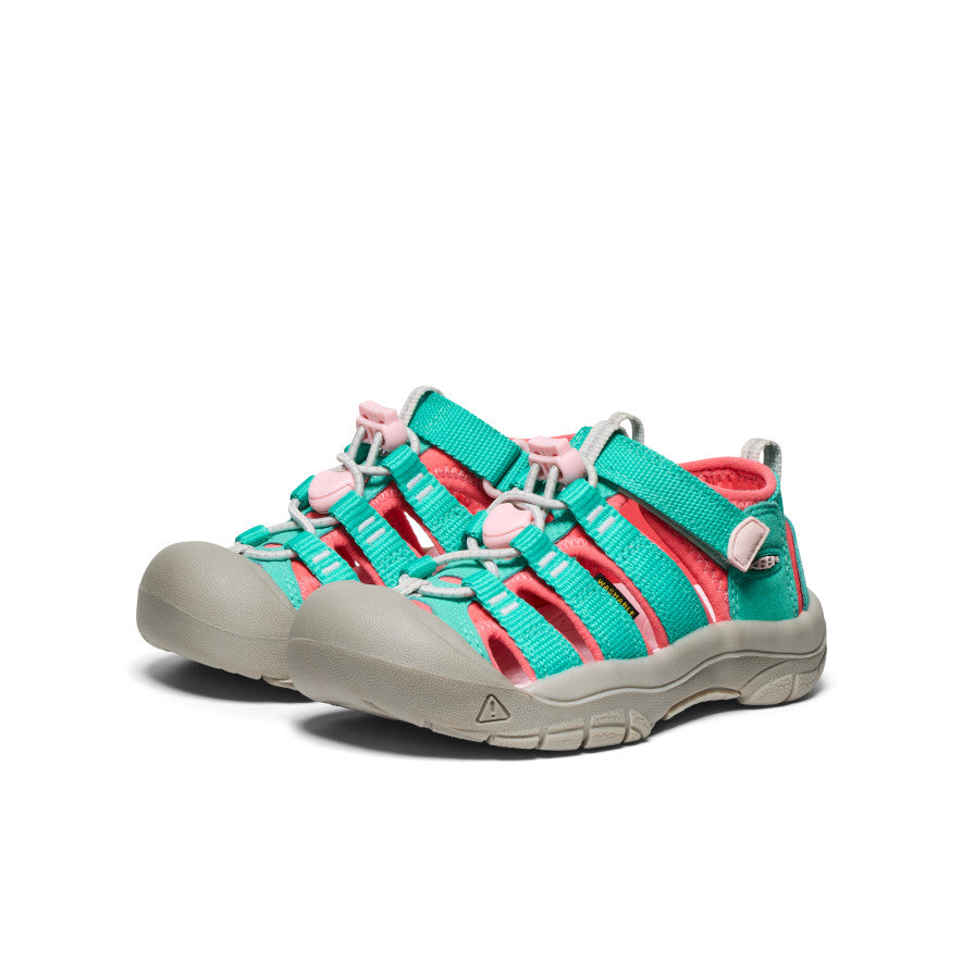 Little Kids' Newport H2 Sandals | Bright Aqua & Giggle Pink Water Shoes for Beach, Pool & Outdoor Play