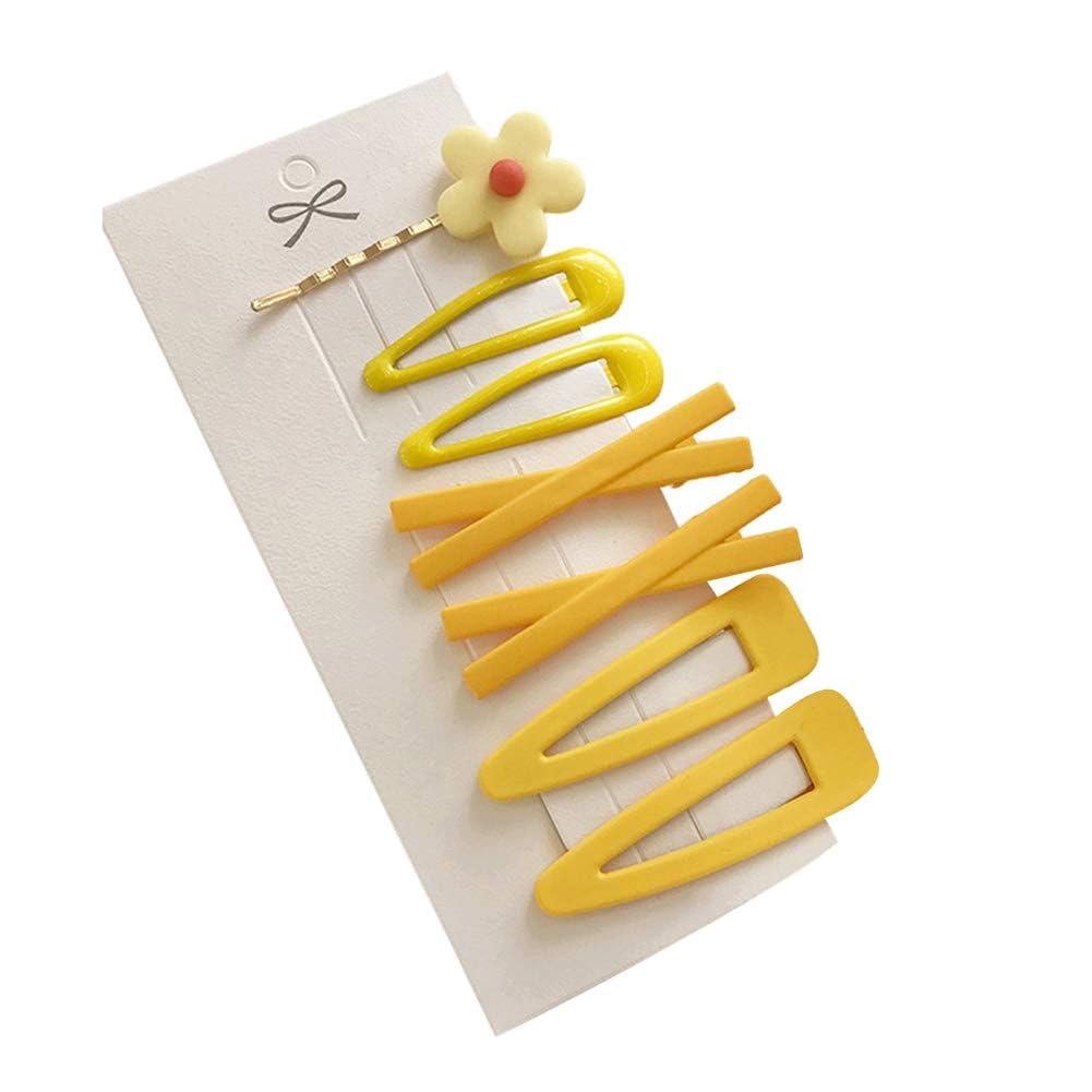 7 Pcs Yellow Sweet Flower Hair Clips for Women & Girls - Elegant Gold Bobby Pins & Barrettes Hair Accessories - Perfect for Weddings, Parties & Everyday Style