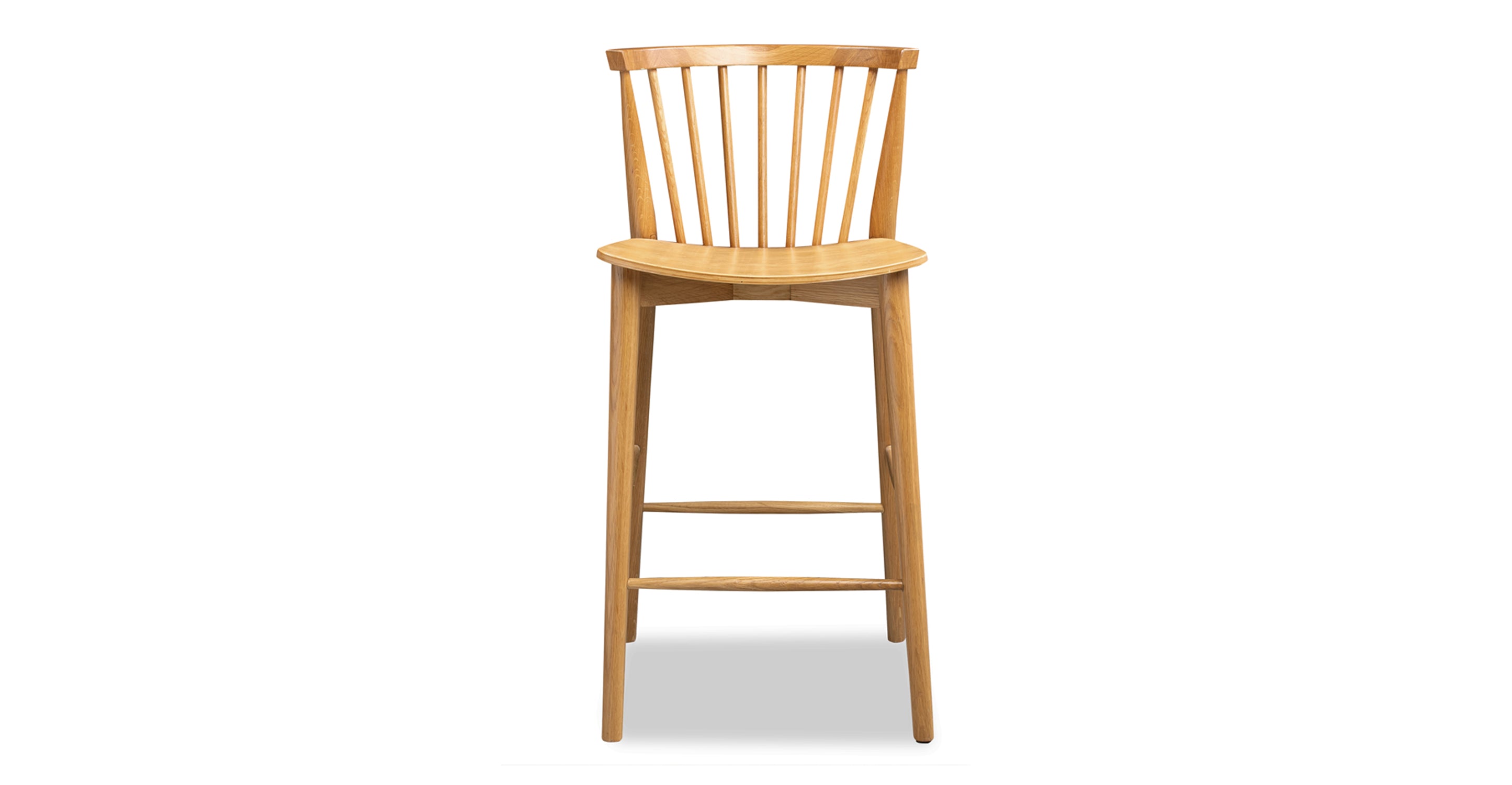 Ligna Wooden Counter Stool - 24 Inch Bar Height Stool with Backrest, Modern Kitchen Island Stool for Dining & Breakfast Nook - Perfect for Home, Cafe, and Restaurant Use