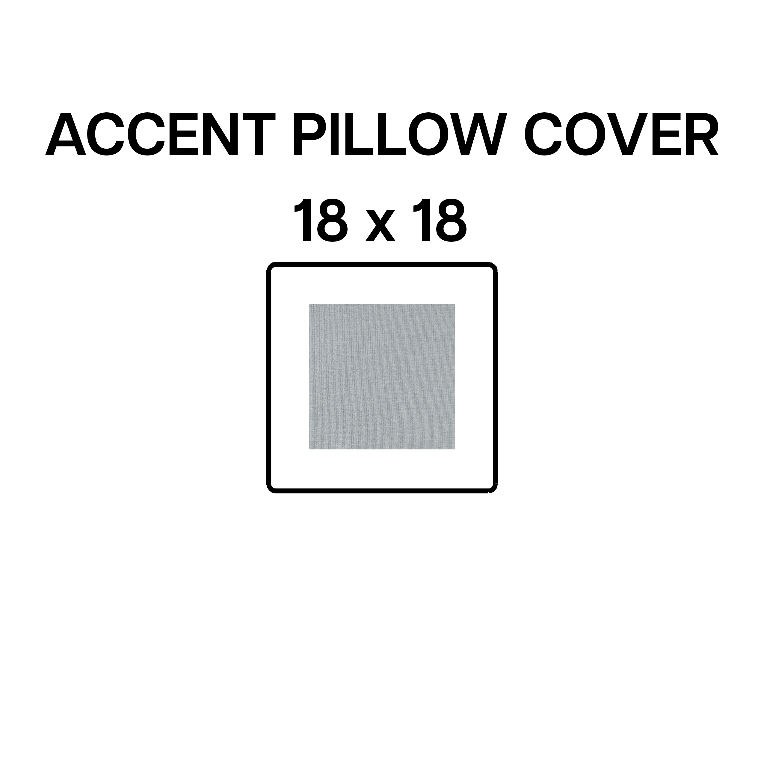 18x18 Inch Light Steel Blue Accent Pillow Cover - Soft Decorative Throw Pillow Case for Sofa, Bed, Couch - BP 641 20