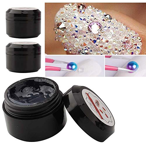 Professional Rhinestone Nail Glue - 3pcs UV Adhesive for Super Strong Nail Art Decorations | Long-Lasting Nail Drill Glue for Rhinestones & Gems | Perfect for Nail Salons, DIY Manicures & Special Occasions
