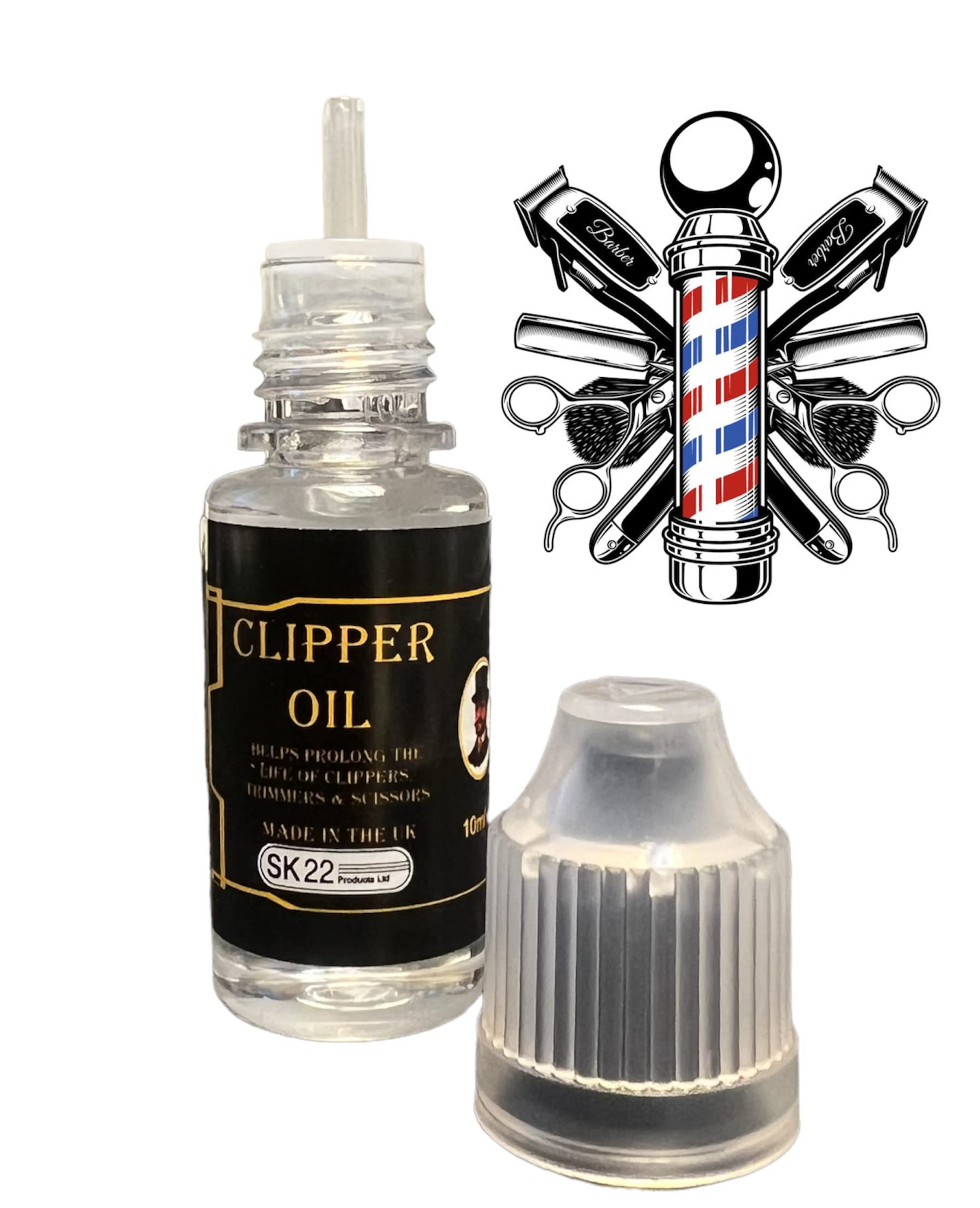 Premium Hair Clipper Oil - Electric Trimmer Blade Lubricant (10x10ml) for Smooth Shaving & Haircut | Professional Grooming, Barber Tools & Home Hair Cutting Maintenance