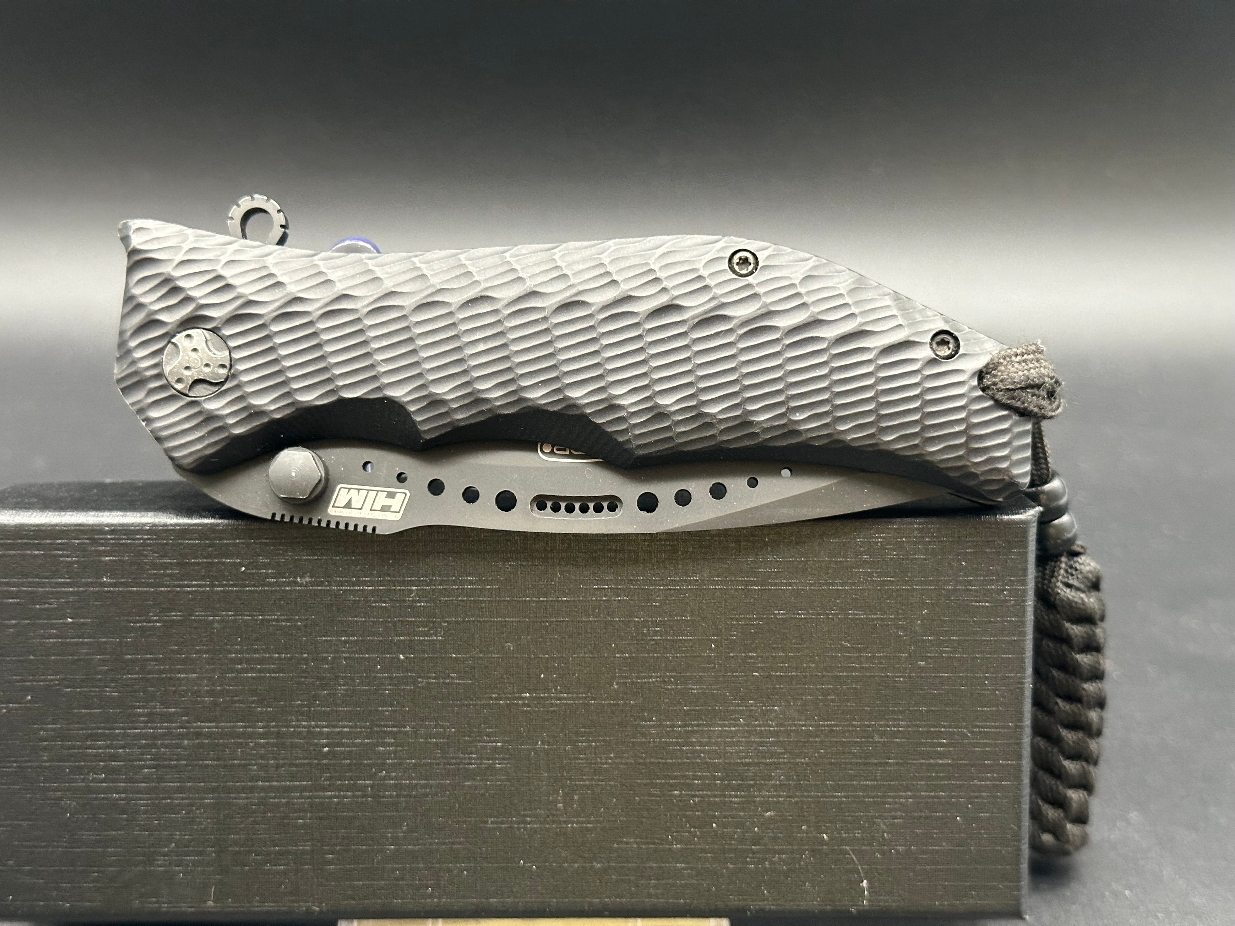 HTM Darrel Ralph Large Gun Hammer Radian Liner Lock Knife - Tactical Folding Pocket Knife for Outdoor Camping, Hunting & Survival Gear