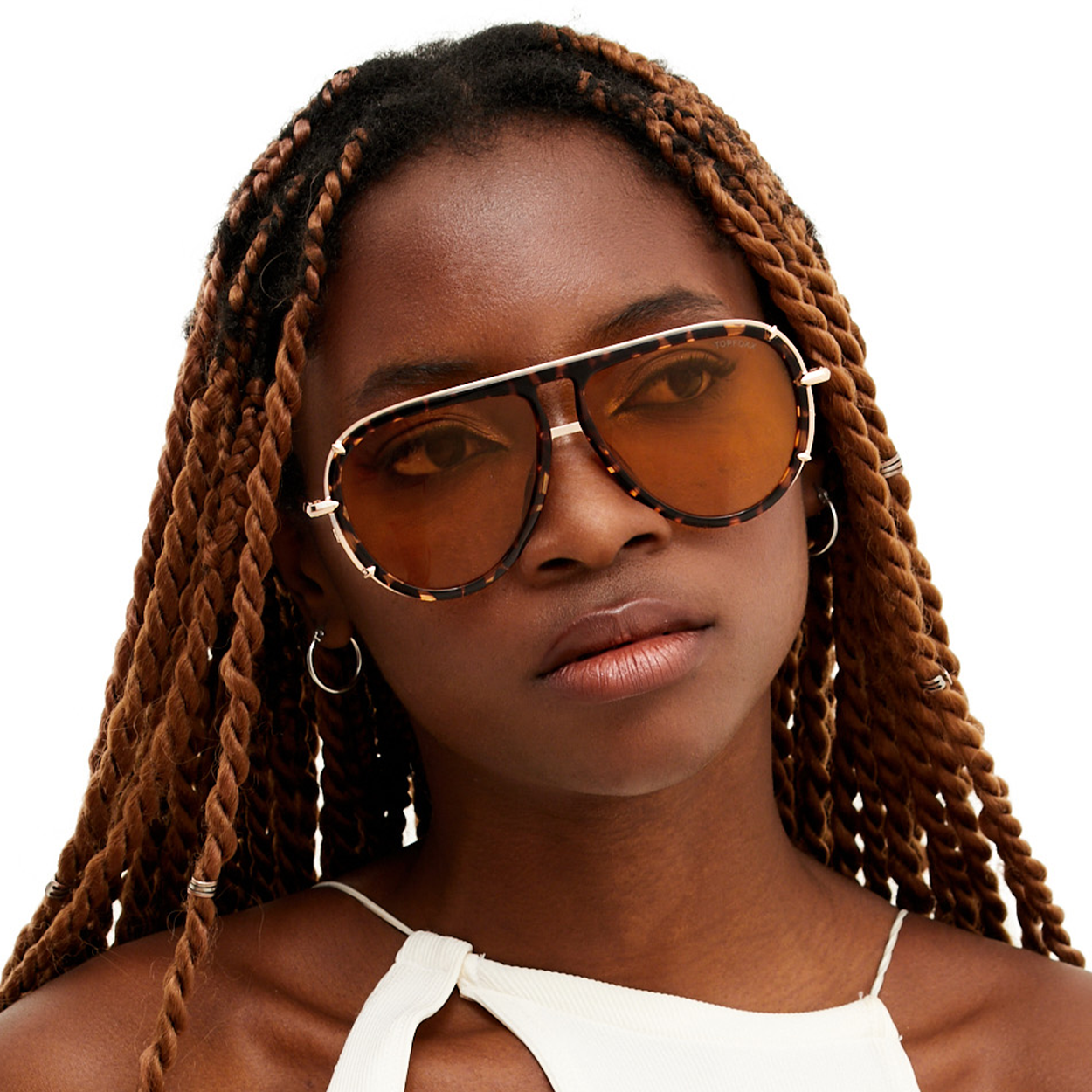 Ivy Luxe Yellow Tangle-Free Round Aviator Sunglasses for Women - UV Protection, Fashionable & Lightweight - Perfect for Driving, Beach & Outdoor Activities