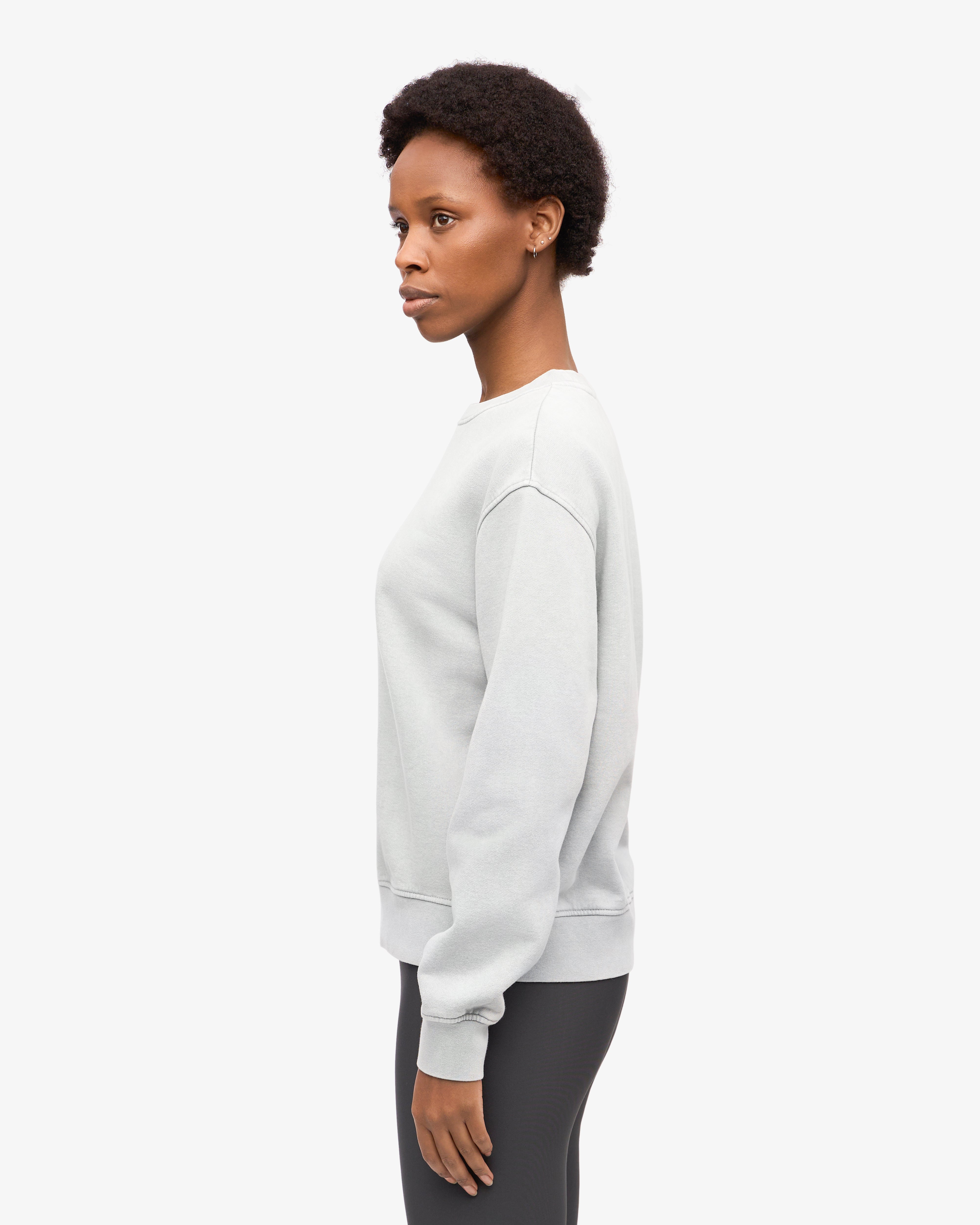 Organic Cotton Women's Classic Crew Neck T-Shirt - Faded Grey - Soft & Comfortable for Casual Wear, Lounge & Everyday Outfits