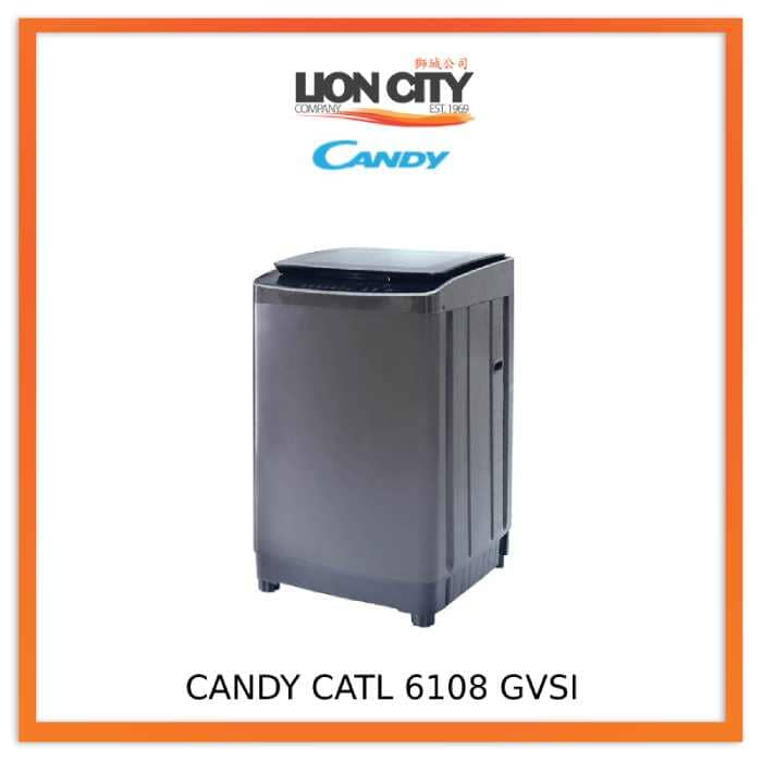 Candy CATL 6108 GVSI 10KG Fully Automatic Top Load Washing Machine - Energy Efficient, Large Capacity Laundry Washer for Home & Apartment Use