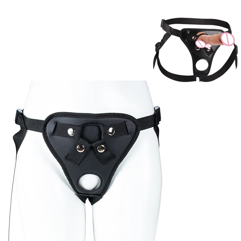 Double Penetration Strap-On Harness Pants for Couples - Adjustable BDSM Anal Sex Toy with Dual O-Rings - Universal Fit for Different Sizes - Perfect for Roleplay, Bondage & Spicing Up Your Sex Life