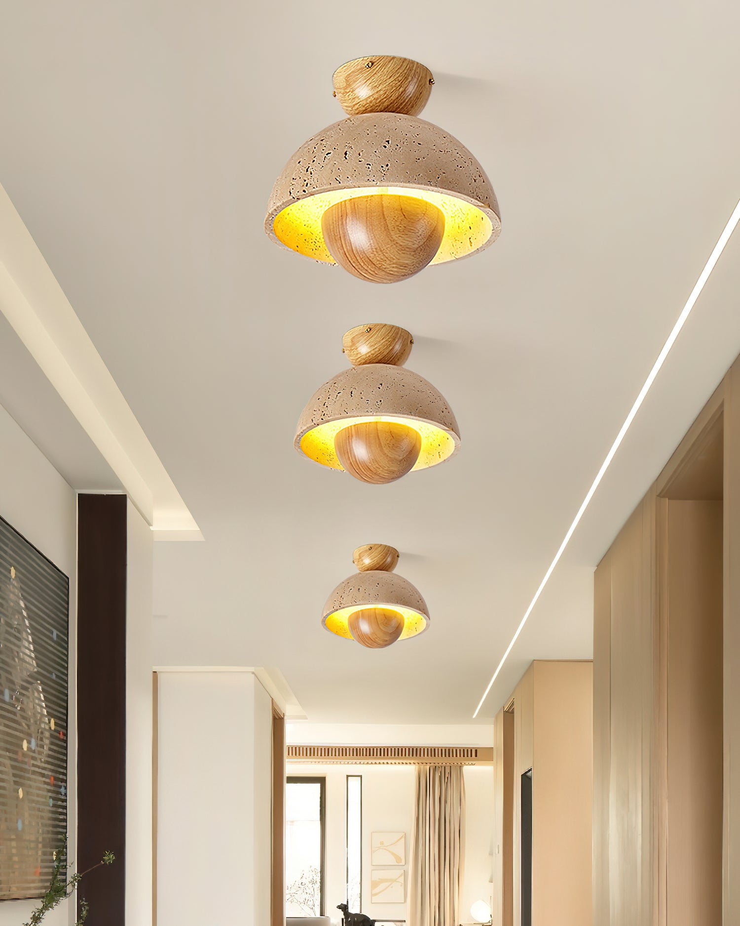 Modern Inverted Ceiling Lamp - Sleek LED Flush Mount Light Fixture for Bedroom, Living Room & Kitchen - Energy Efficient Home Lighting Solution