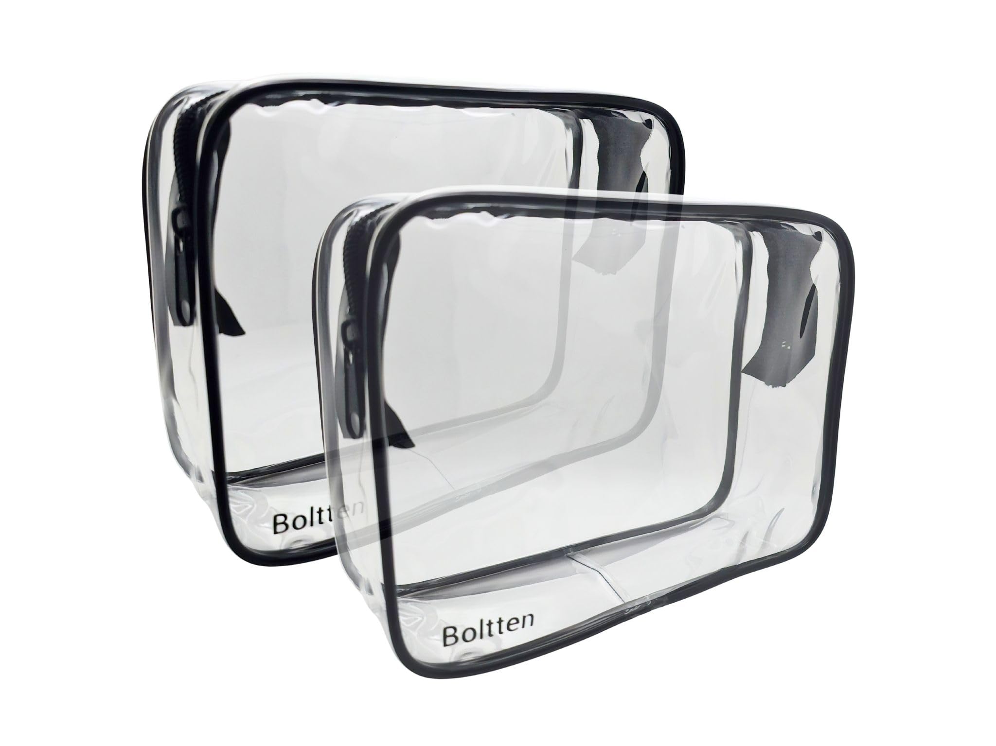 TSA Approved Clear Toiletry Bag 2-Pack - Quart Size Travel Cosmetic & Makeup Organizer for Carry-On Luggage - Perfect for Airports, Gym, and Weekend Getaways
