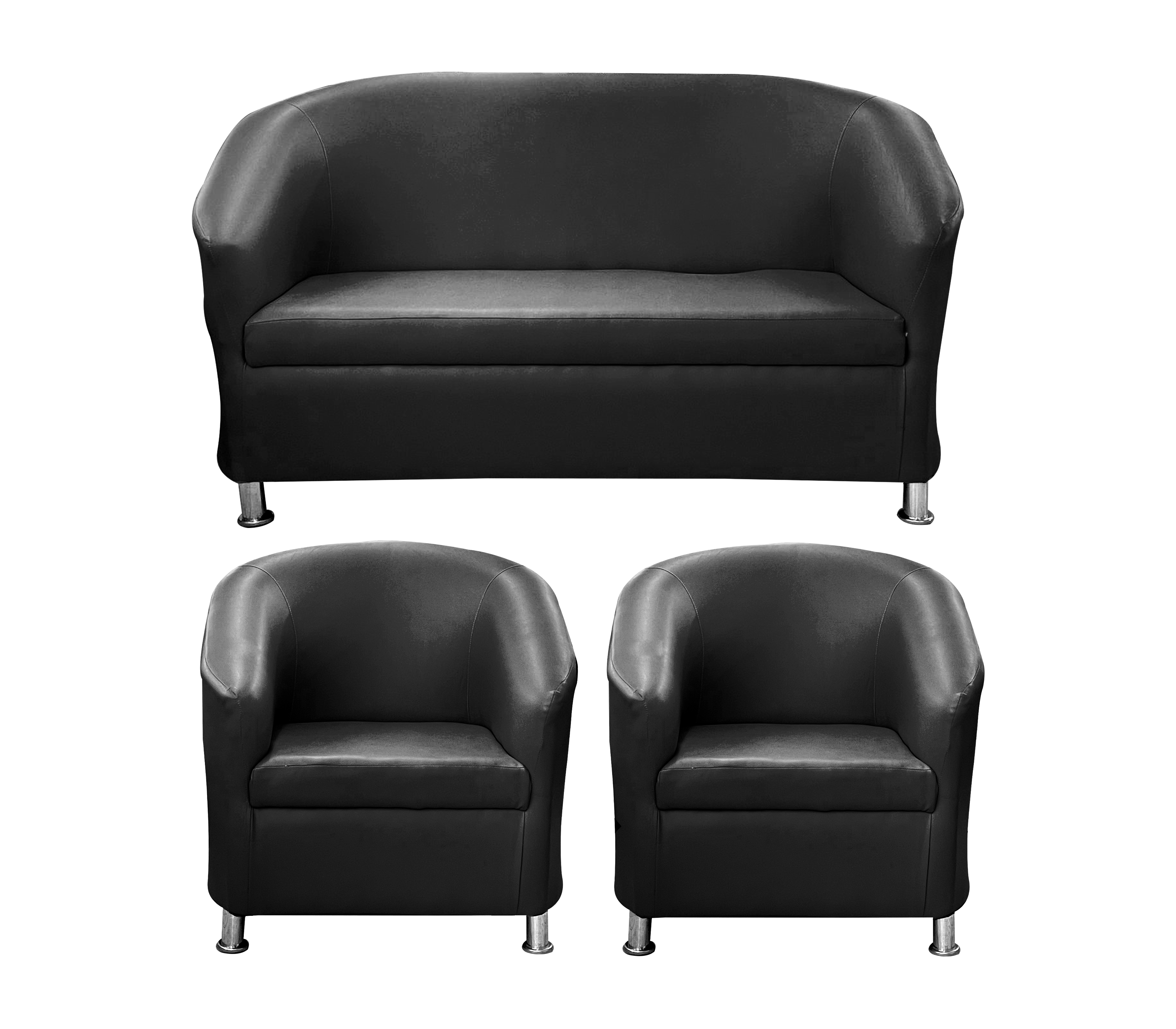 Nohemi Milan 1, 1 and 2 Seat Bipiel Reception Set - Luxury Office Waiting Room Furniture for Professional Spaces