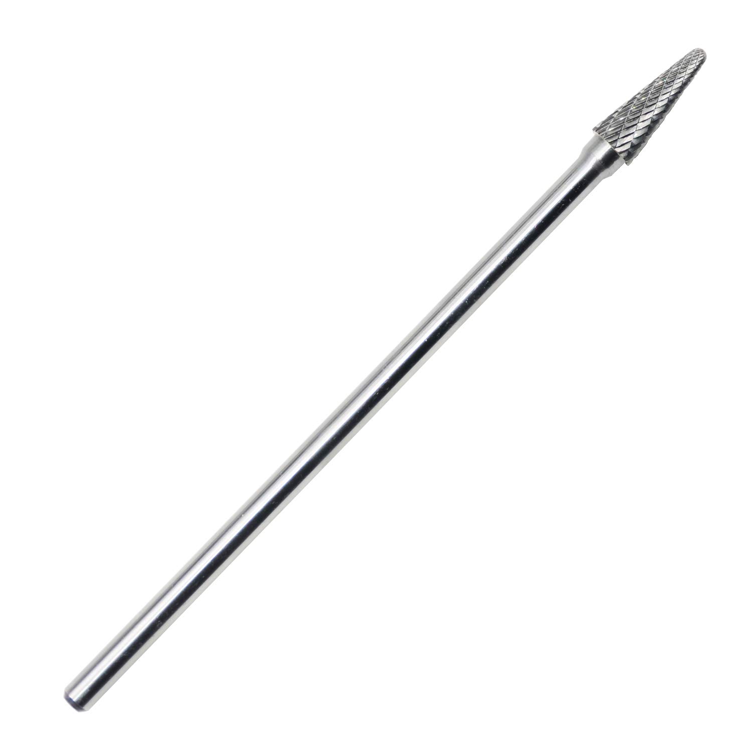 SL-3L6 Tungsten Carbide Burr Rotary File - Taper Shape with Radius End, Double Cut, 1/4