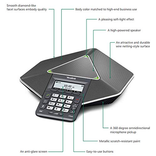 Yealink CPE80 Expansion Microphone for CP860 Conference Phone - Single Mic Extender with Microfiber Cloth | Enhanced Audio for Business Meetings, Webinars & Remote Collaboration