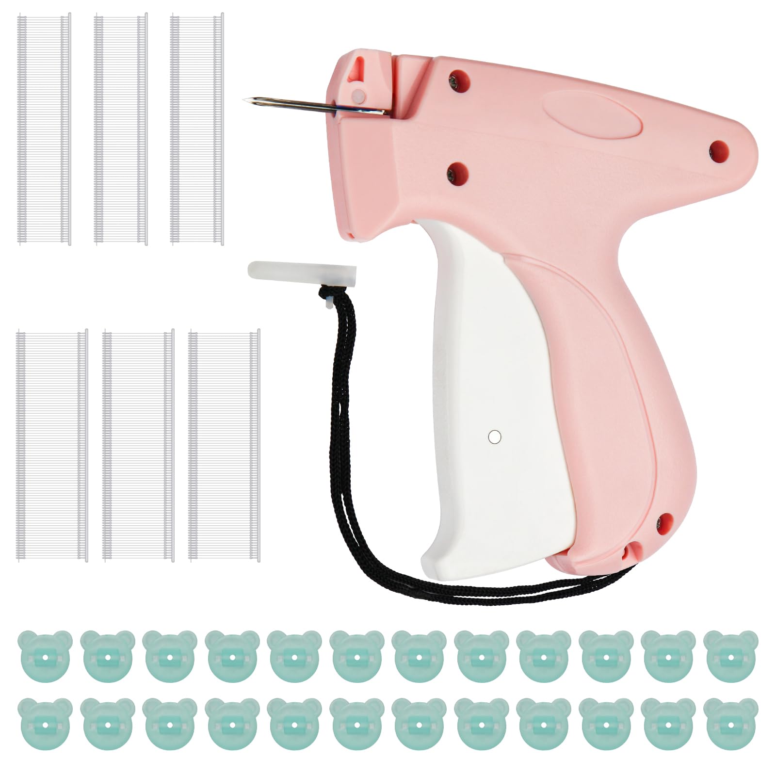 Stitchy Gun Tagging Gun Kit - Quick Clothing Fixer, Mini Stitch Gun for Sewing Clothes, Quilts & Fasteners with 100 Bottoms & 1100 Barbs - Perfect for Tailoring, DIY Repairs & Crafting Projects