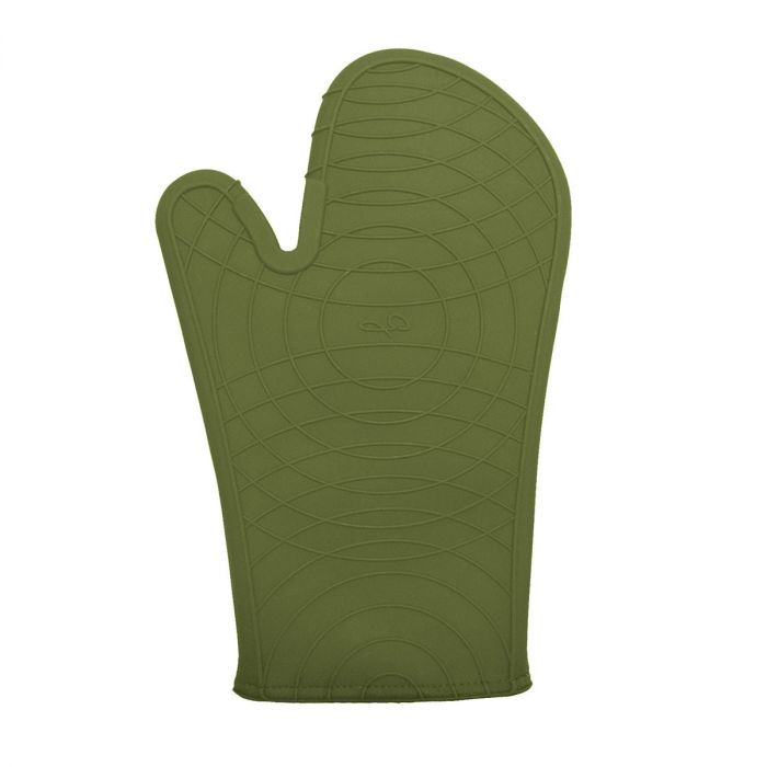 STARFRIT Green 12 Inch Silicone Oven Mitt - Heat Resistant Kitchen Gloves for Baking, Grilling & Cooking - Perfect for BBQ, Oven & Stovetop Use