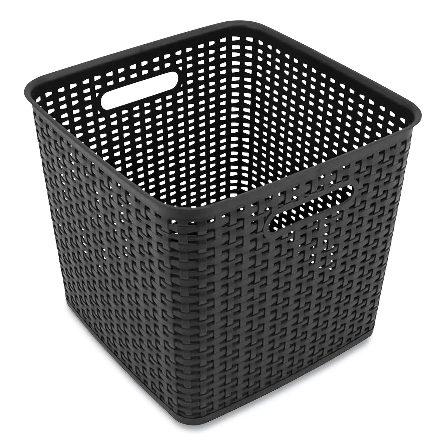 Extra Large Advantus Plastic Weave Storage Bin - 12.6