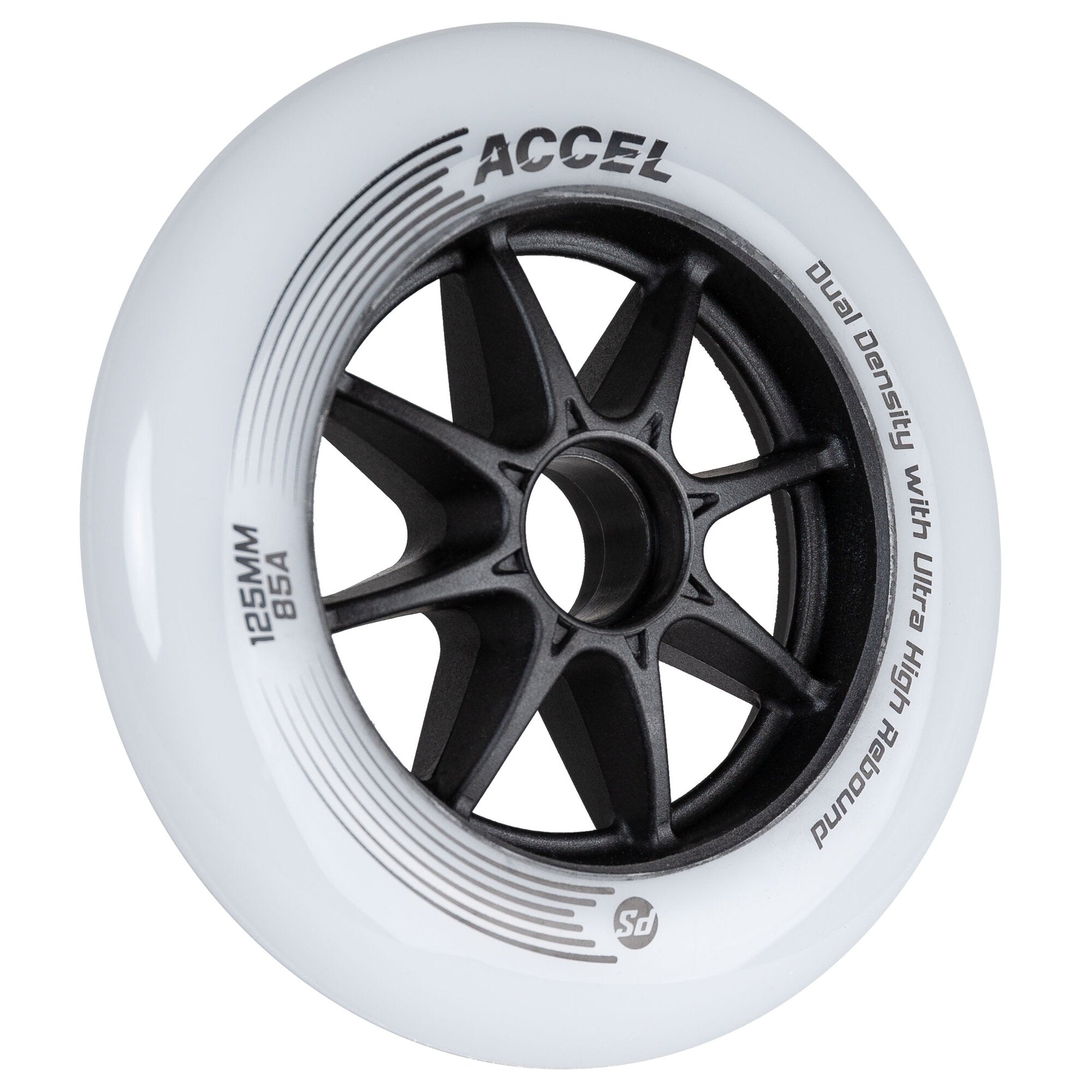 ACCEL 125mm 85A Skateboard Wheels 6 Pack - High Performance Wheels for Smooth Riding on Streets & Parks