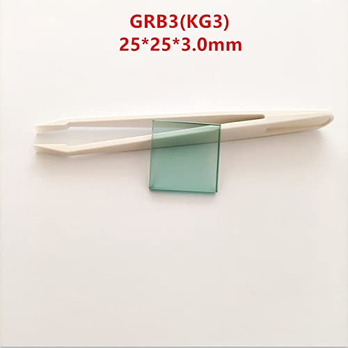 2PCS GRB3 KG3 Heat Absorbing Glass 25x25x3.0mm - Tempered Glass for Solar Panels, Greenhouses & Energy Efficient Windows