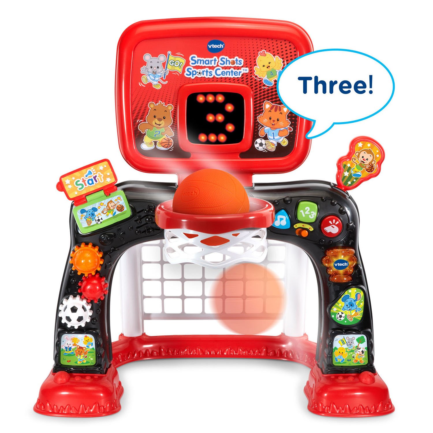 VTech Smart Shots Sports Center - Interactive Basketball & Soccer Toy for Toddlers & Kids Ages 1-3 Years - Early Learning Activity Toy for Motor Skills Development - Perfect for Playrooms, Daycares & Birthday Gifts